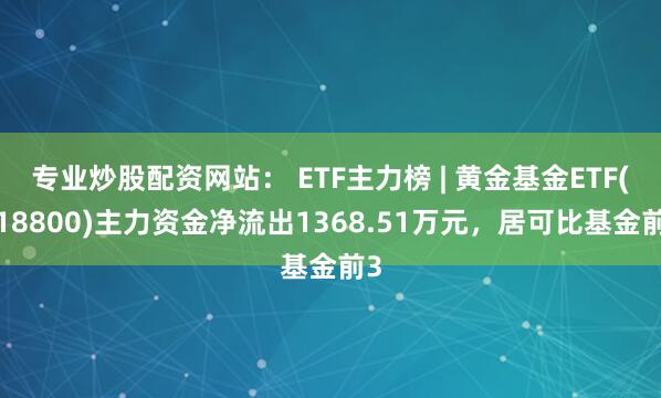 专业炒股配资网站： ETF主力榜 | 黄金基金ETF(518800)主力资金净流出1368.51万元，居可比基金前3